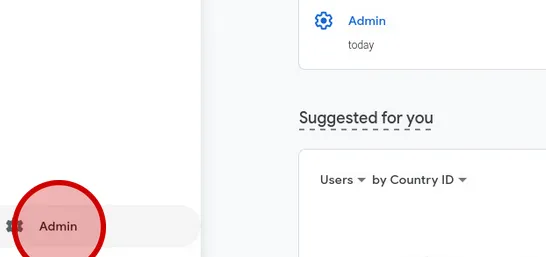Click on "Admin"