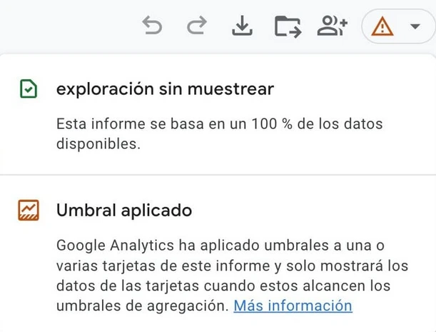 Umbral de datos aplicado GA4