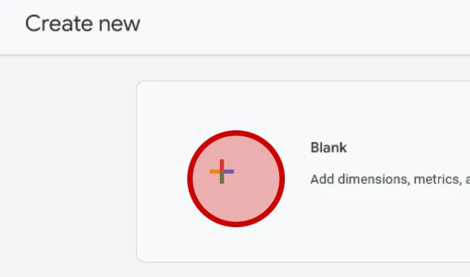 choose blank report