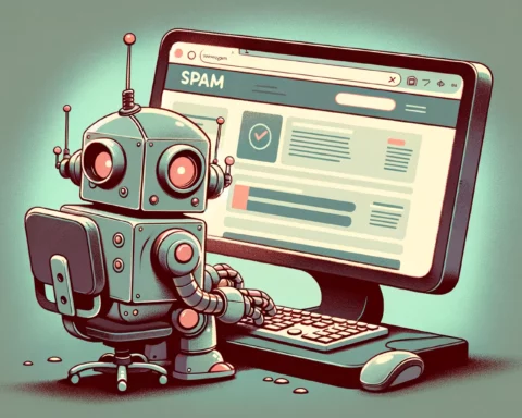 robot haciendo tráfico de spam